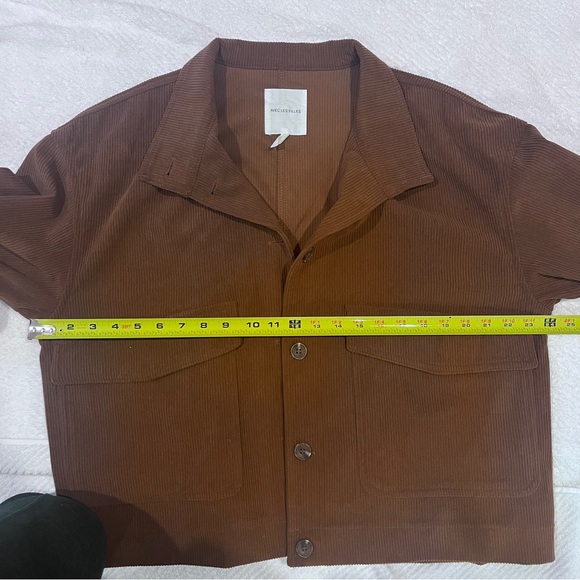 Anthropology Avec Les Filles Minimalist Baggy 90s Brown Corduroy Utility Jacket - Picture 12 of 15